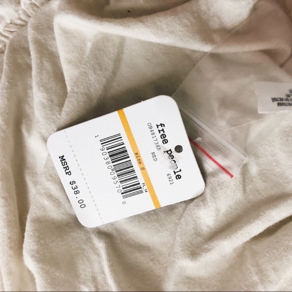 Free People Intimately FP Red Ribbed Bralette - Picture 3 of 8